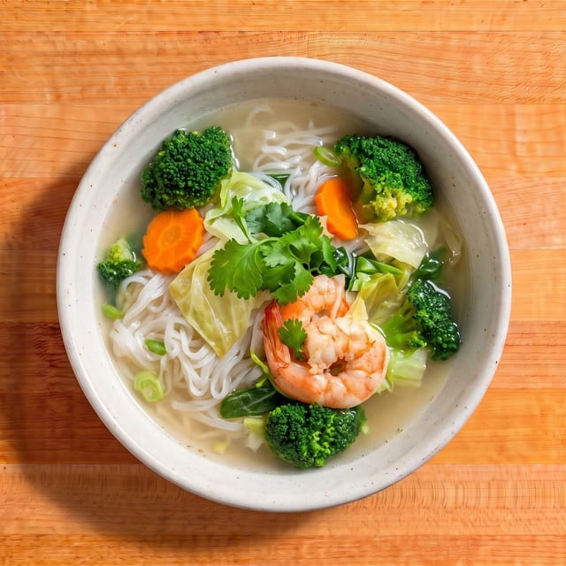 Traditional Thai Noodle Soup.